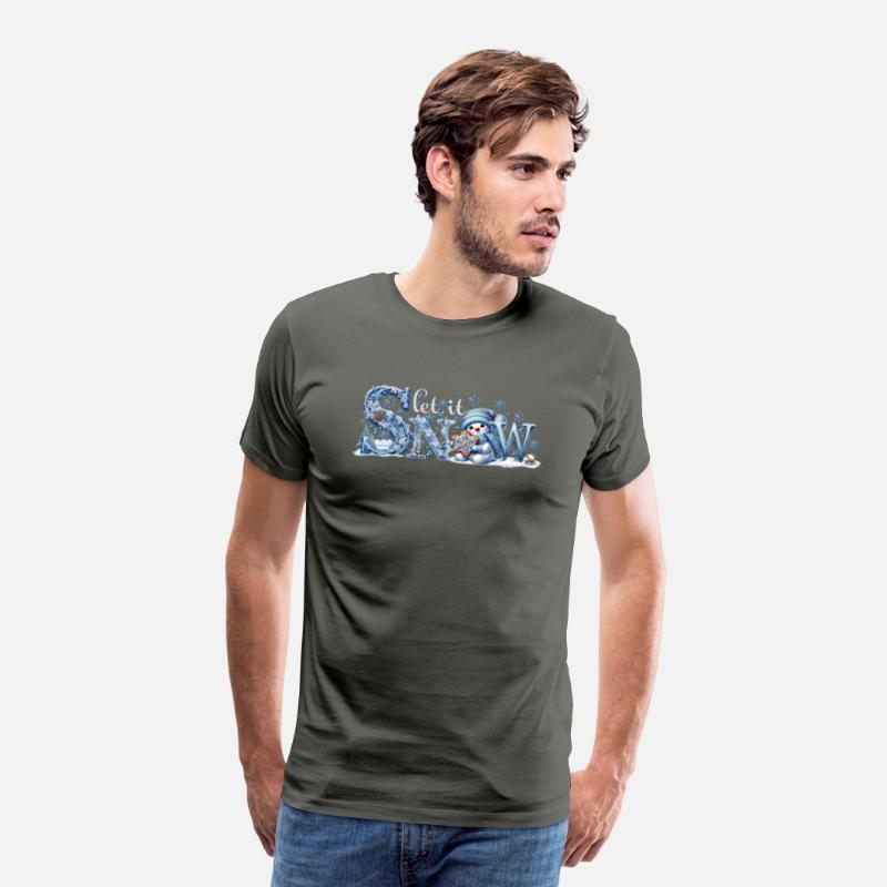 Let it Snow T-Shirt, Winter Lover Snowman Shirt