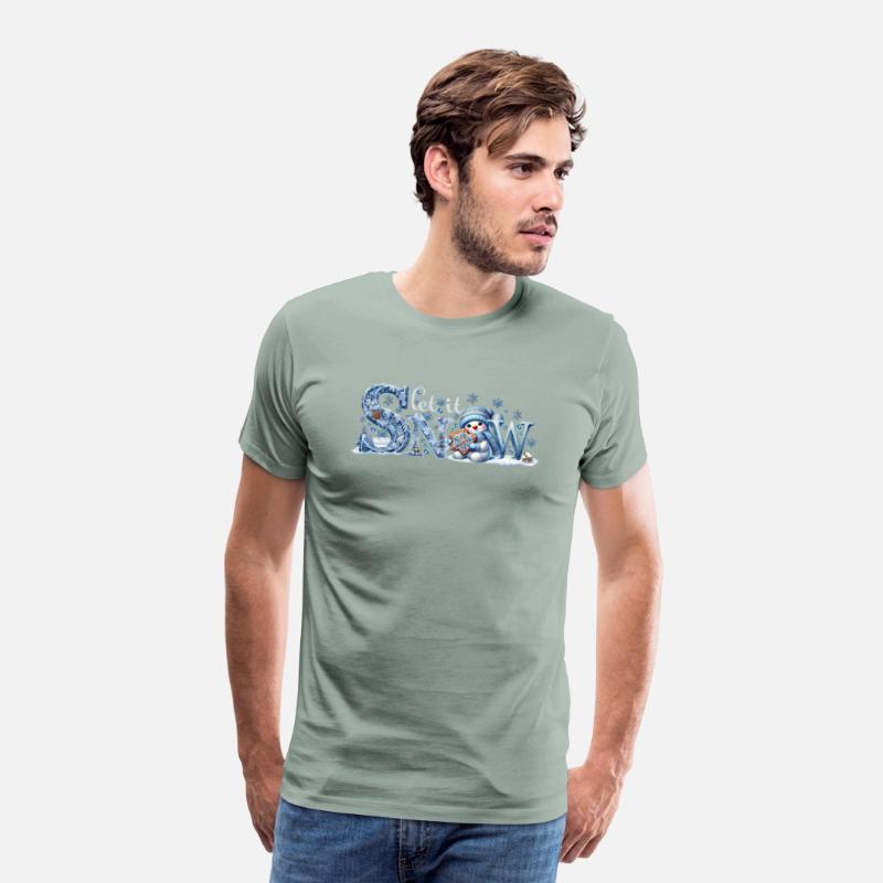 Let it Snow T-Shirt, Winter Lover Snowman Shirt