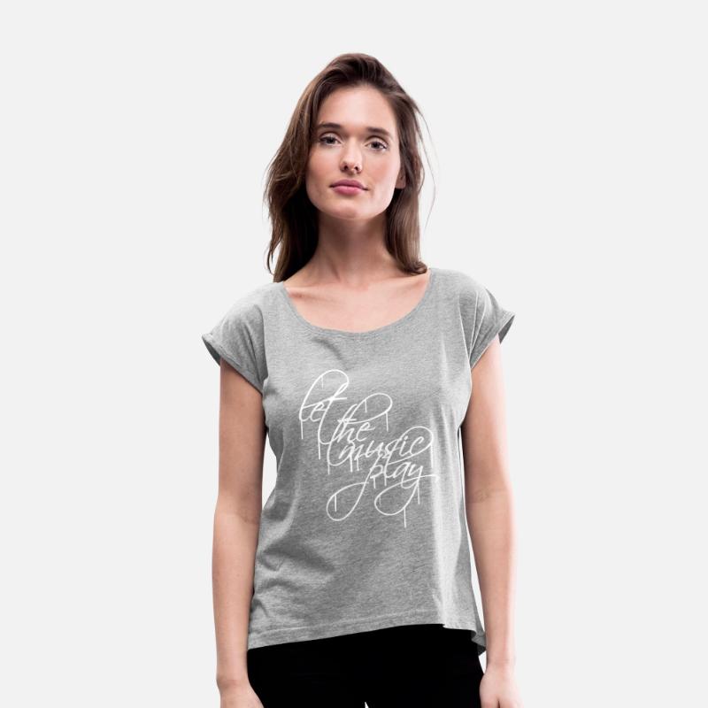 Let The Muscic Play Graffiti Spray Drop Text Quote