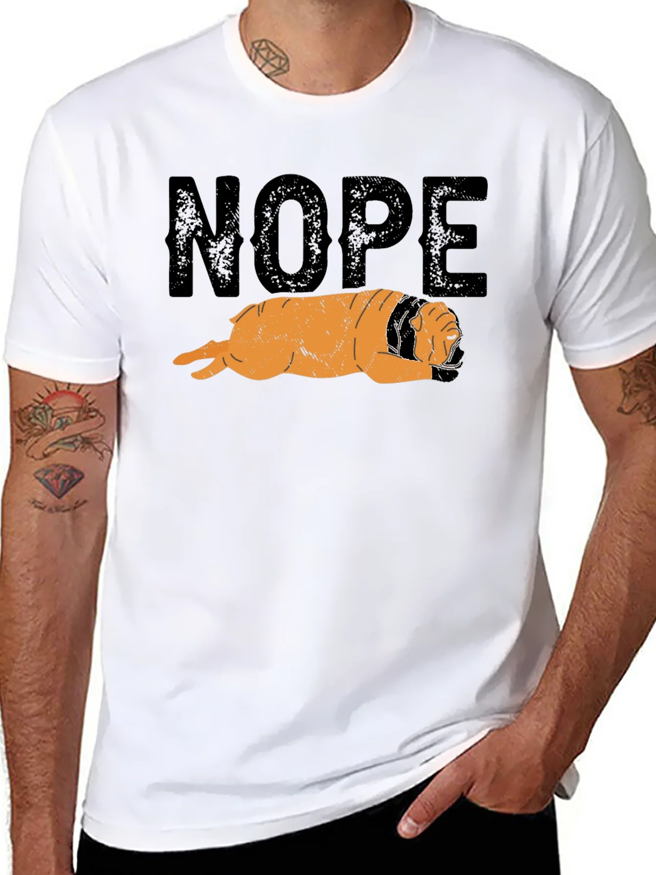 Nope Shar Pei Graphic T-Shirt