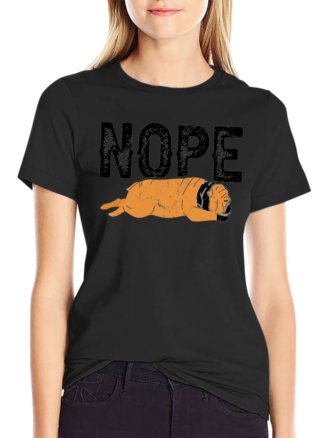 Nope Shar Pei Graphic T-Shirt