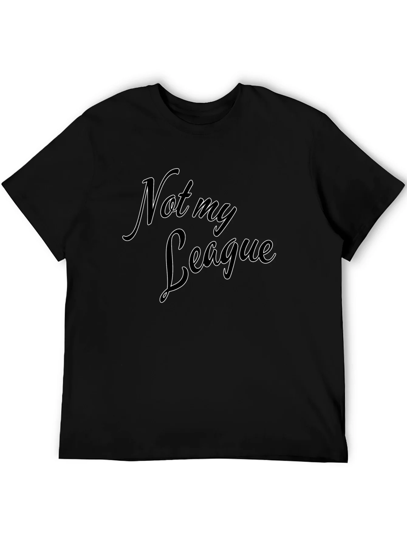 Not My League Black Graphic Tee