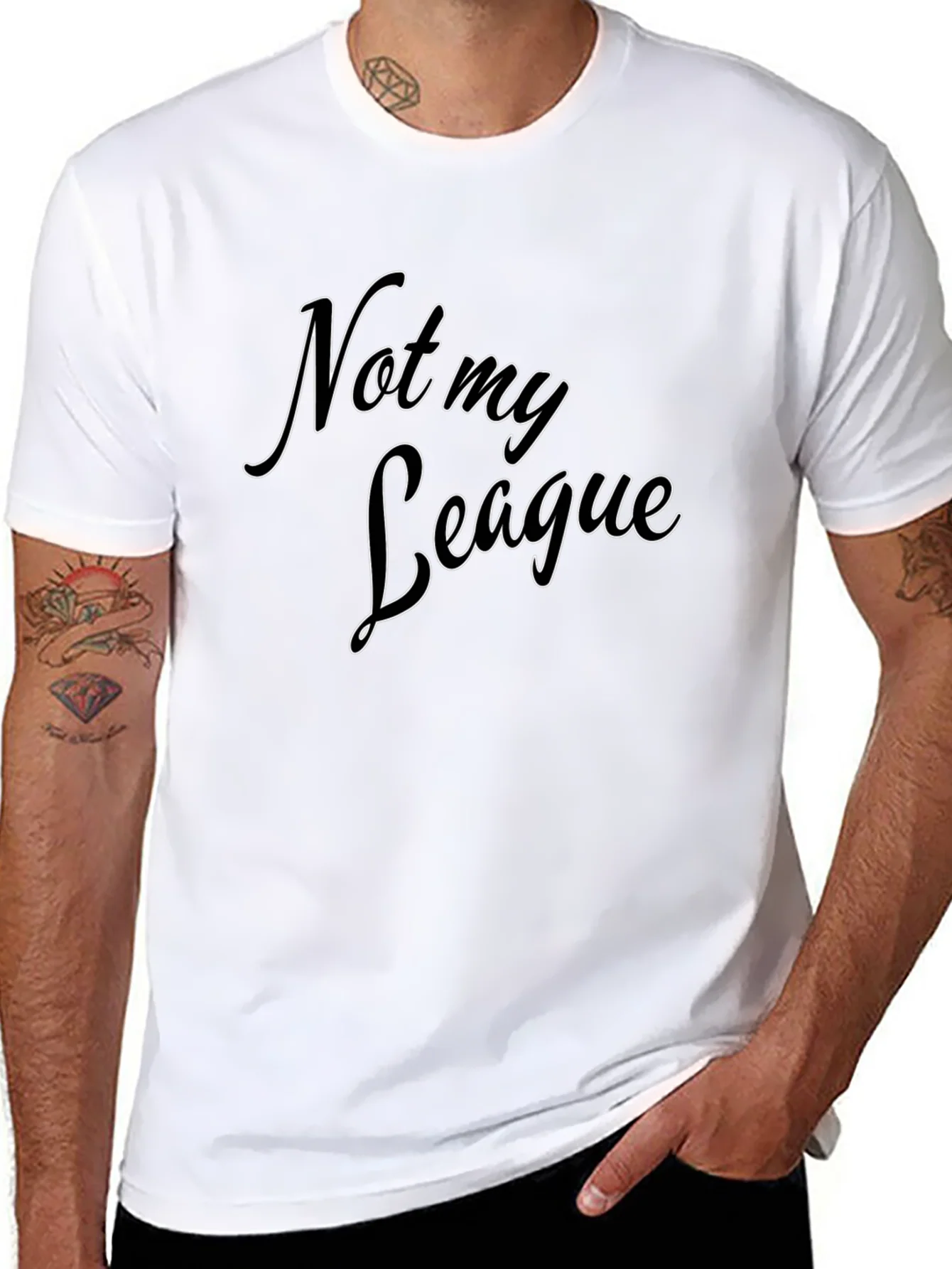 Not My League Black Graphic Tee
