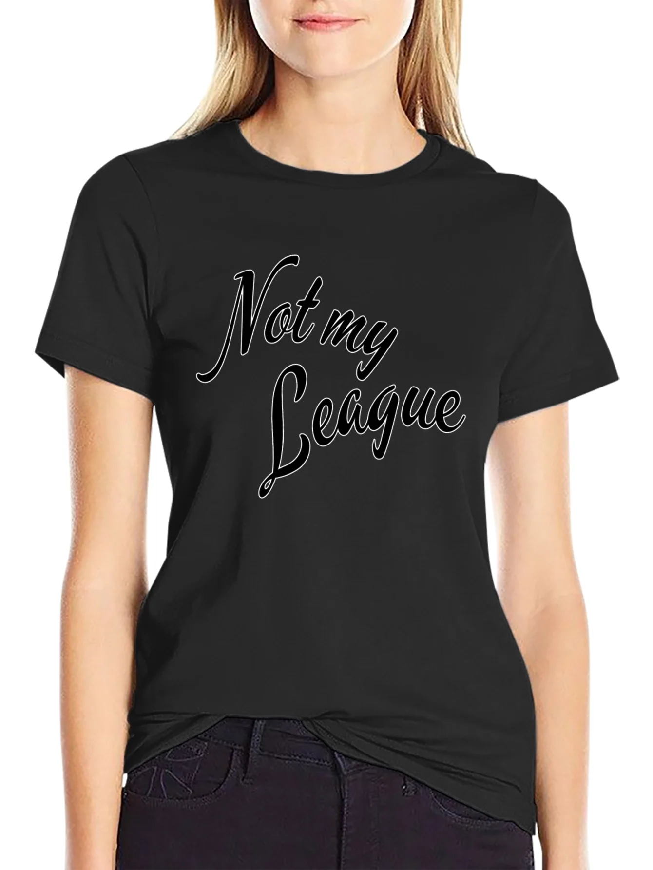 Not My League Black Graphic Tee