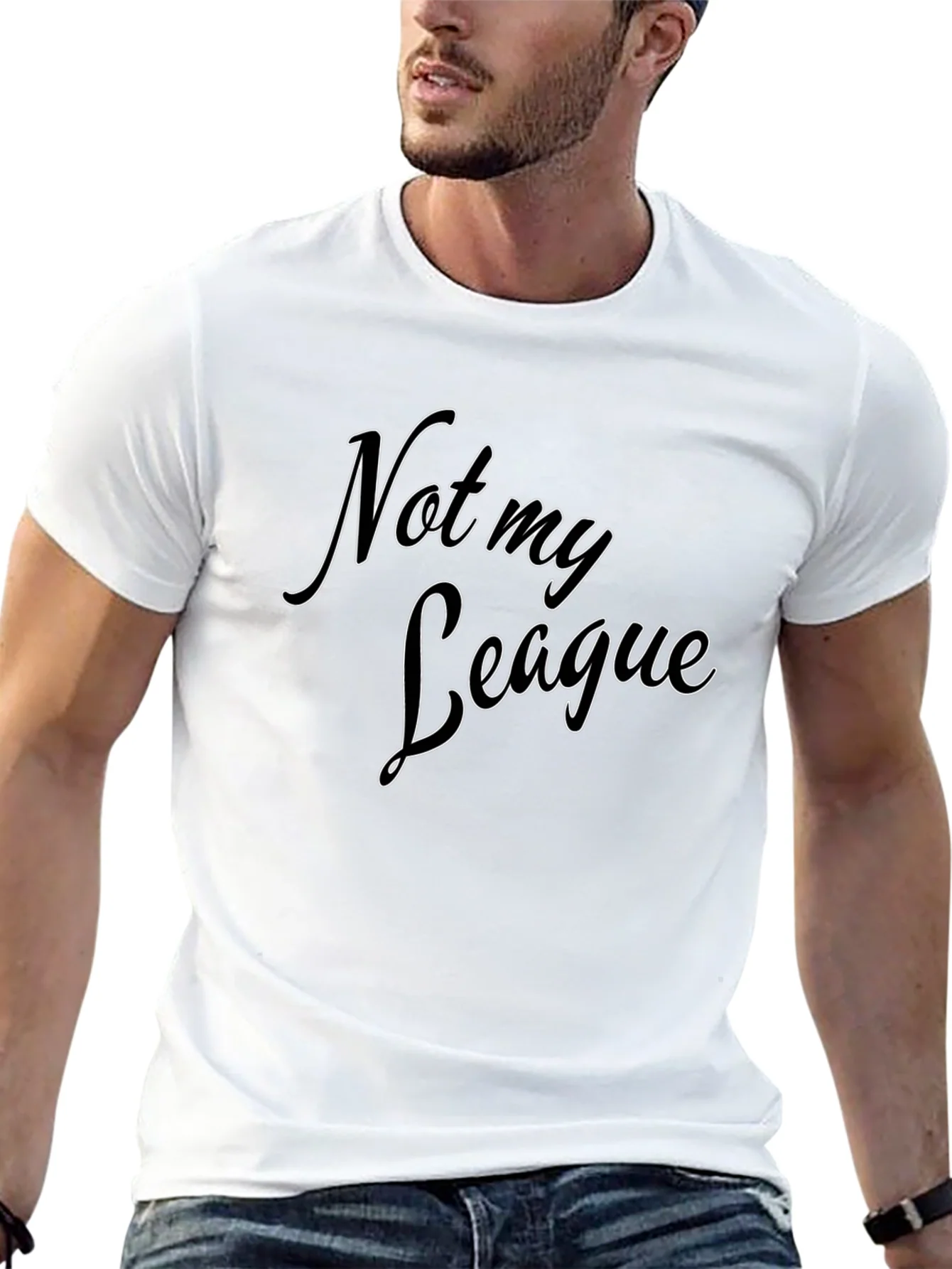 Not My League Black Graphic Tee