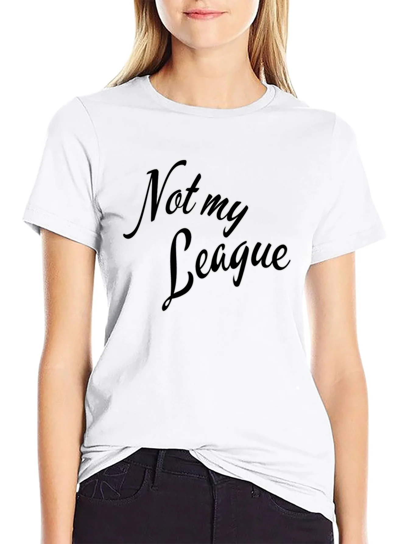 Not My League Black Graphic Tee