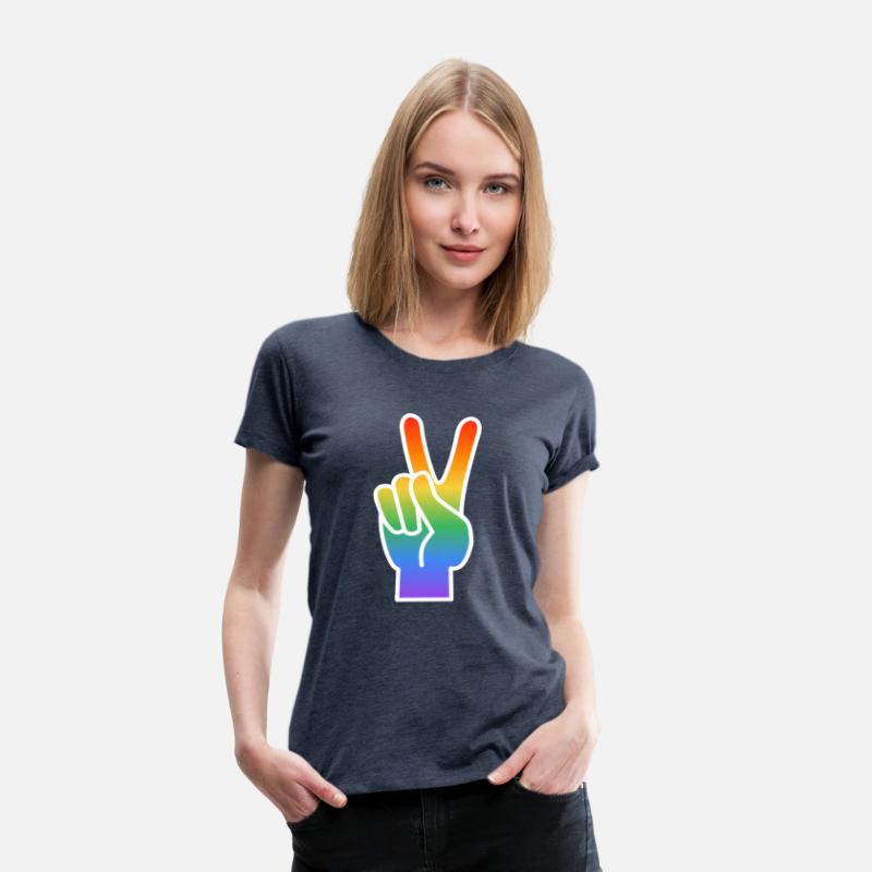 lgbt peace sign rainbow colored