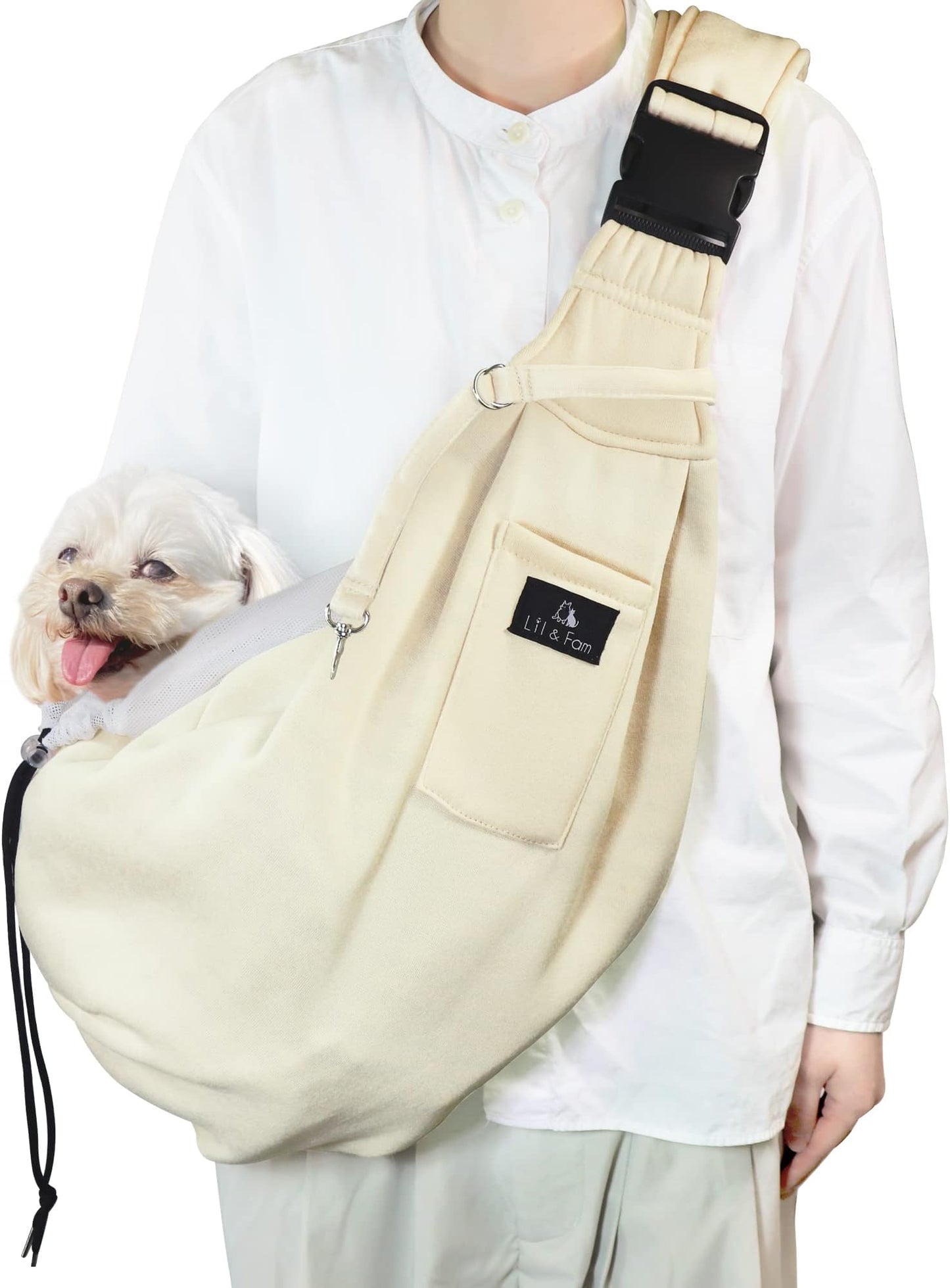 Lil&Fam Dog Carrier, Pet Sling, Carrying Bag, Pet  - Premium Quality