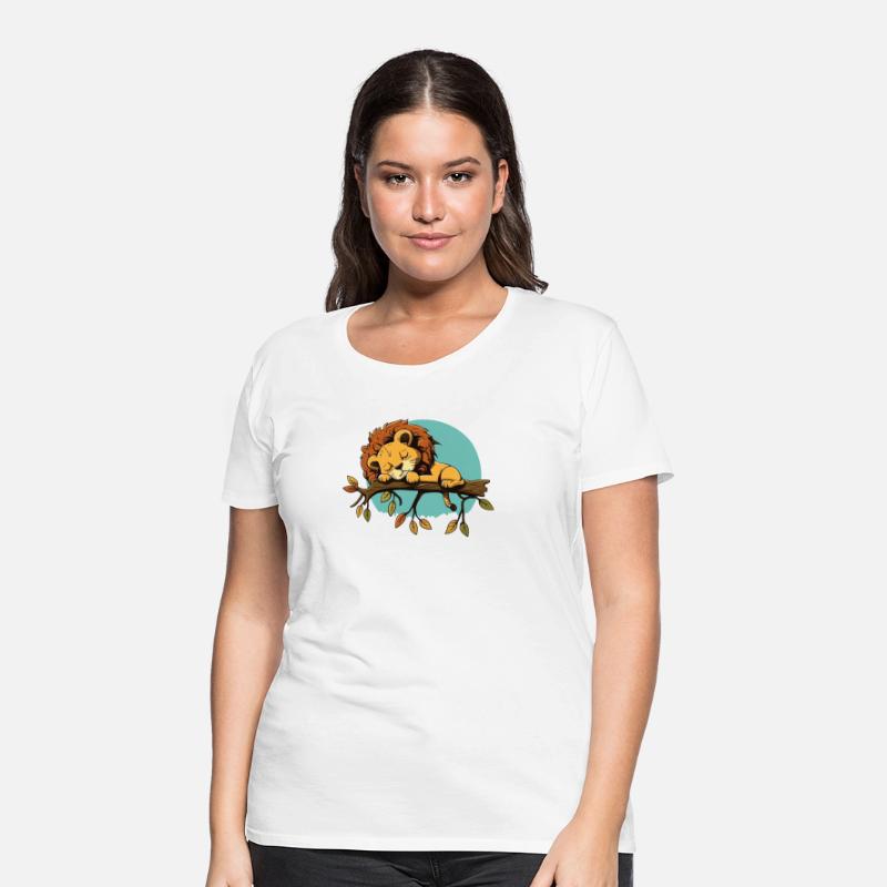 lion sleeping on branch sleep shirt animal baby