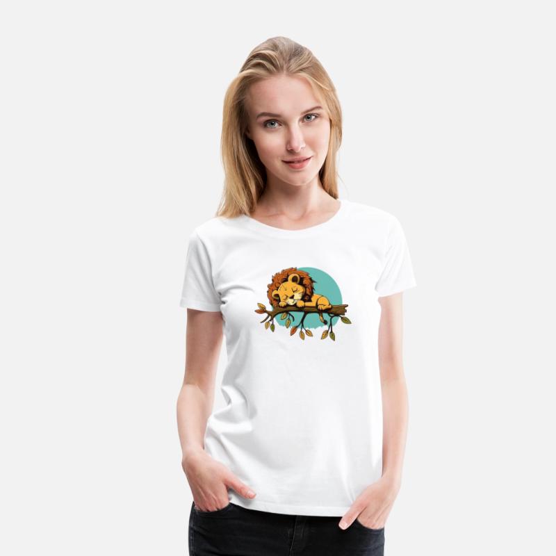lion sleeping on branch sleep shirt animal baby