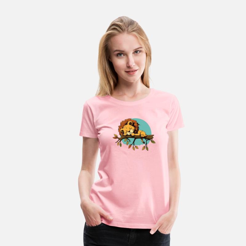 lion sleeping on branch sleep shirt animal baby