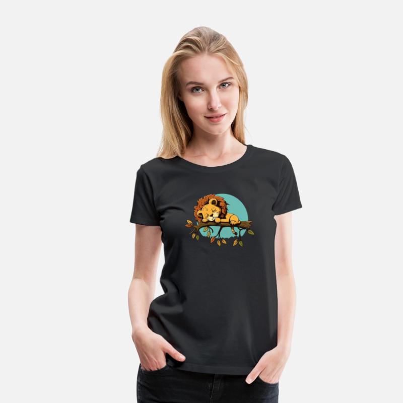 lion sleeping on branch sleep shirt animal baby