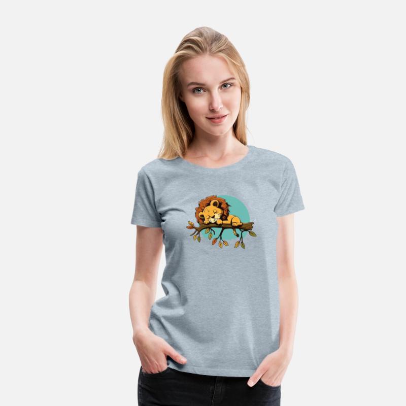 lion sleeping on branch sleep shirt animal baby