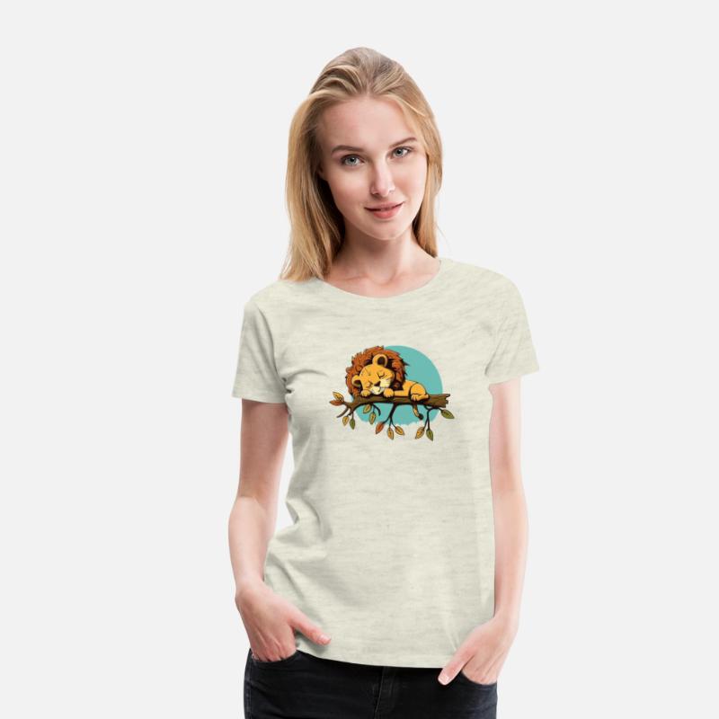 lion sleeping on branch sleep shirt animal baby