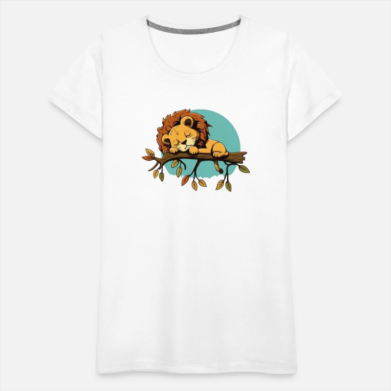 lion sleeping on branch sleep shirt animal baby