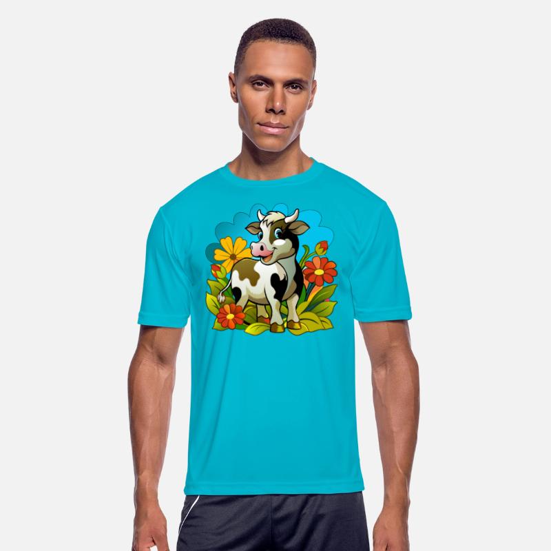 Little cow in the spring