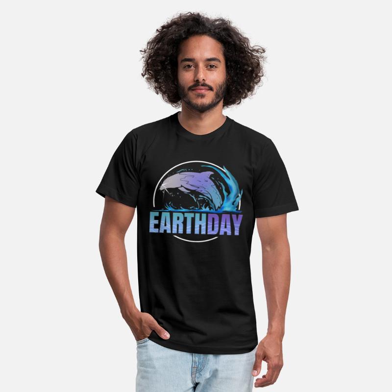 Logo Jumping Dolphin In The Waves For Earth Day