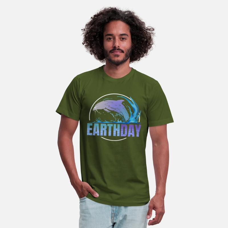 Logo Jumping Dolphin In The Waves For Earth Day