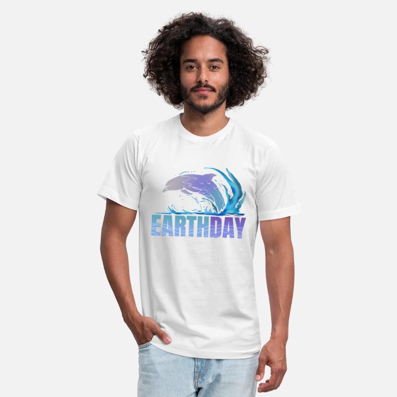 Logo Jumping Dolphin In The Waves For Earth Day