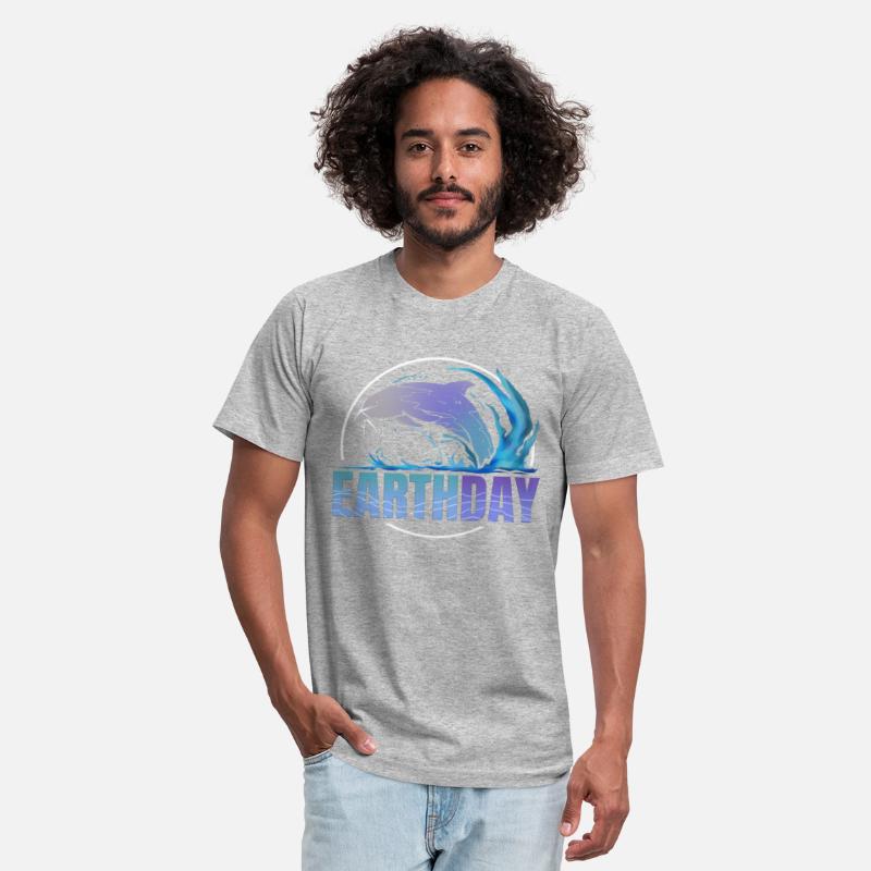 Logo Jumping Dolphin In The Waves For Earth Day