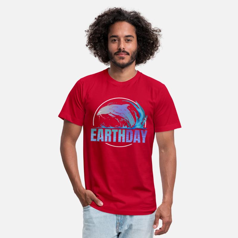 Logo Jumping Dolphin In The Waves For Earth Day