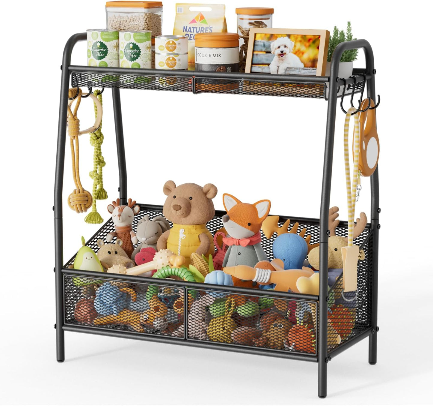 Lomivra Full Metal Dog Toy Basket, 23.6"x11.2"x7.9 - Top Rated
