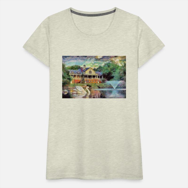 Lords Park Elgin IL Swans & Historic Pavilion Art