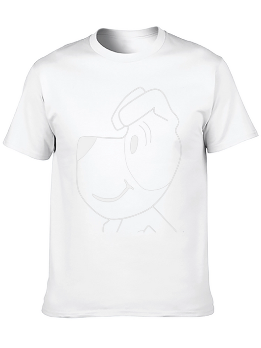 Cartoon Dog Black T-Shirt