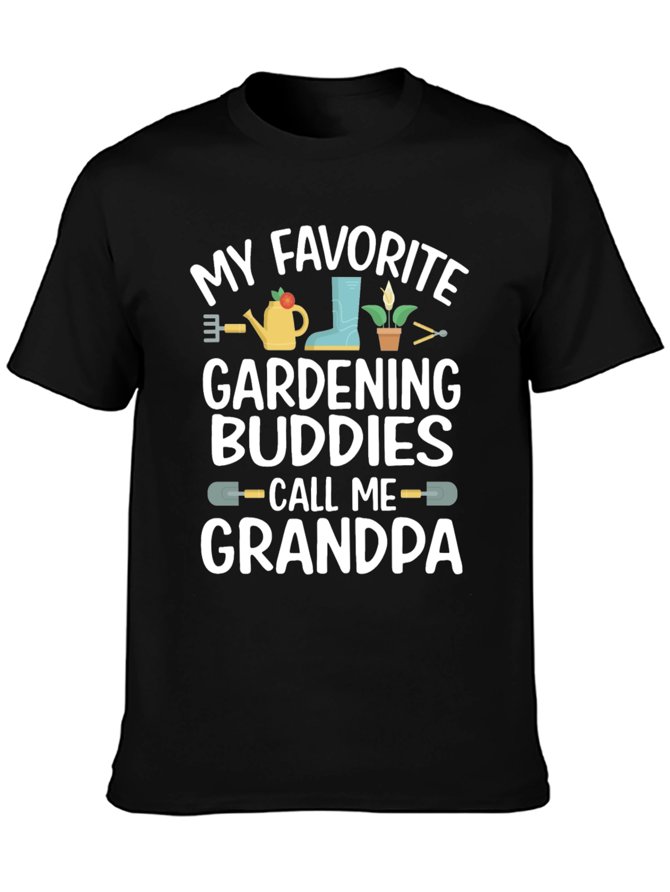 Gardening Grandpa T-Shirt - Black