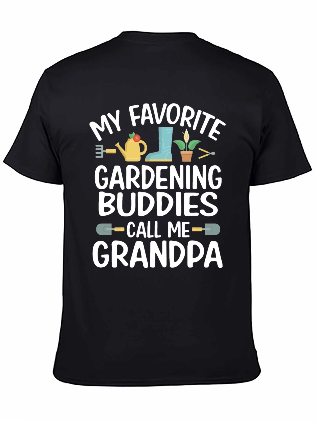 Gardening Grandpa T-Shirt - Black