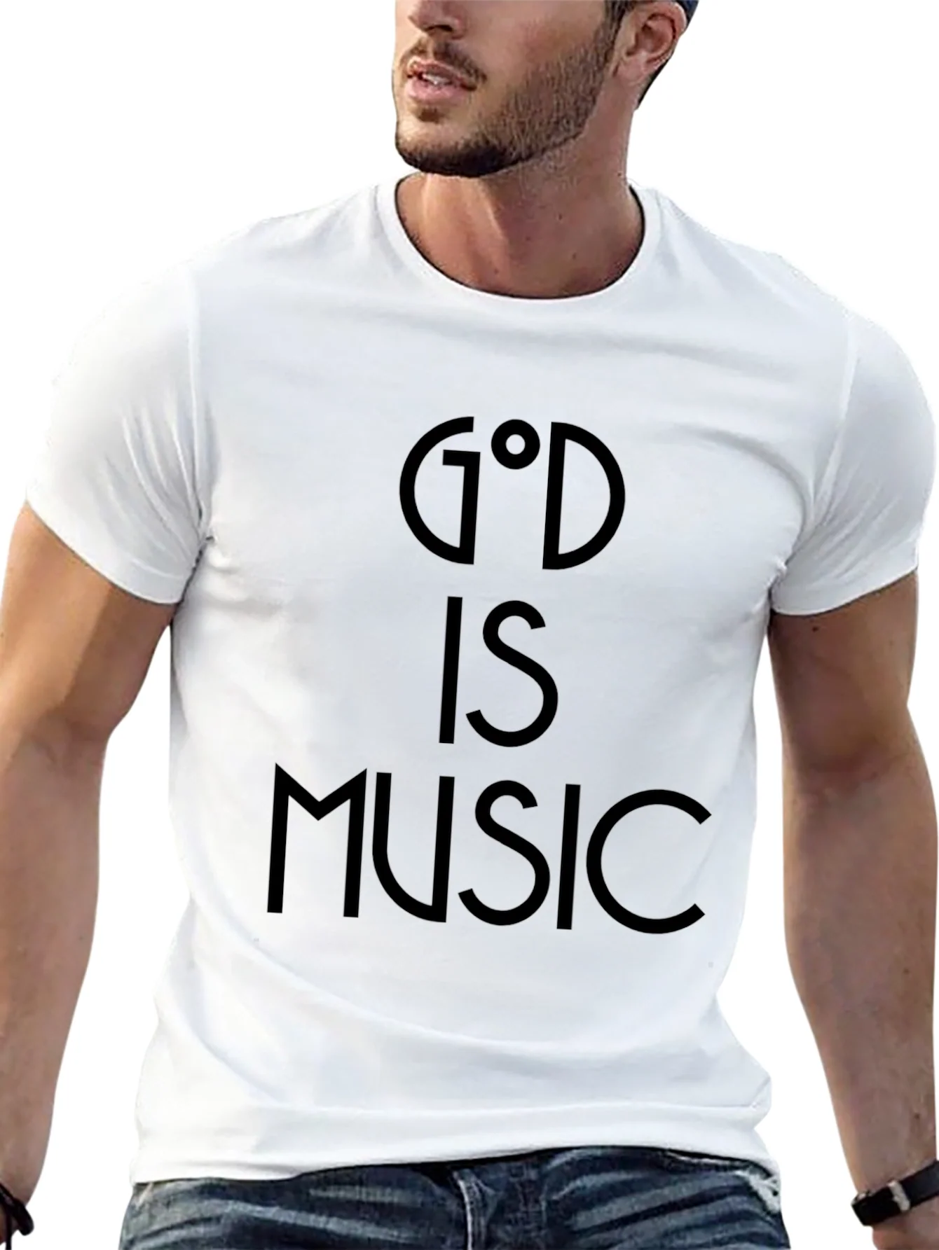 God Is Music Black Graphic Tee