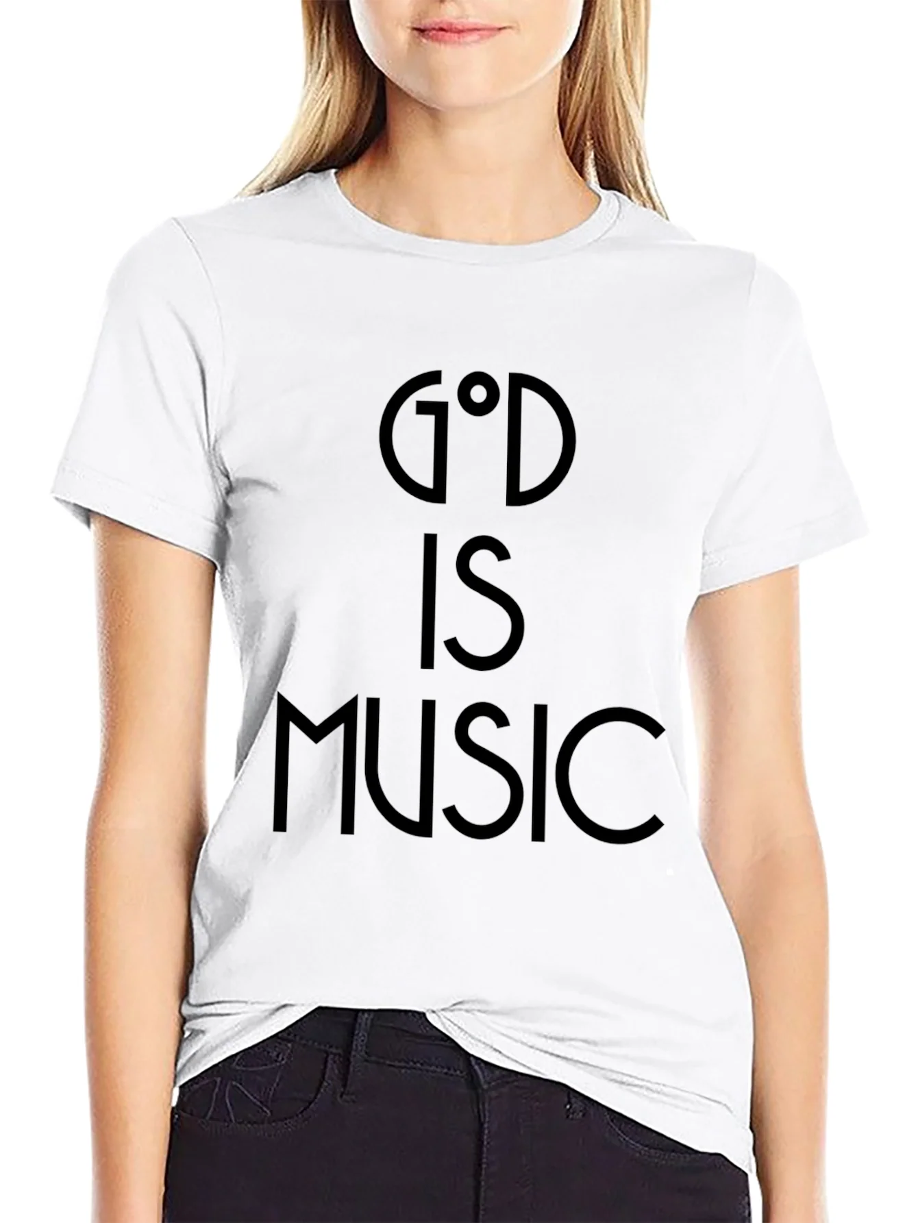 God Is Music Black Graphic Tee