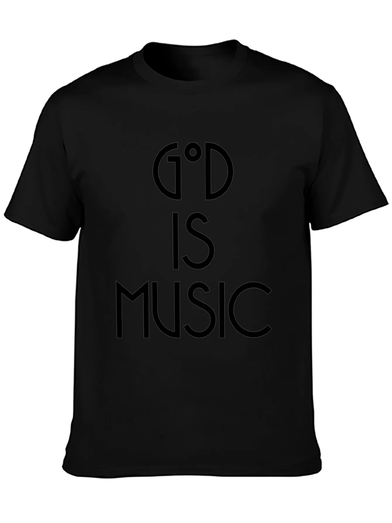 God Is Music Black Graphic Tee