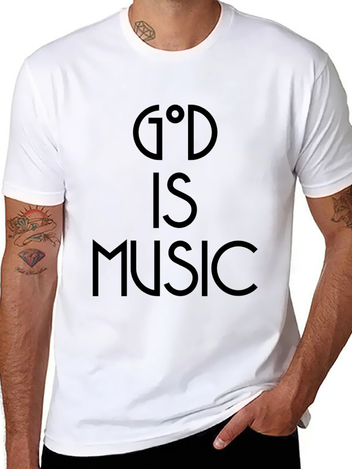 God Is Music Black Graphic Tee