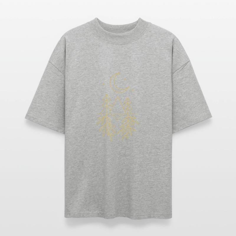 Lunar Reflection – Minimal Gold Nature Symbol Desi