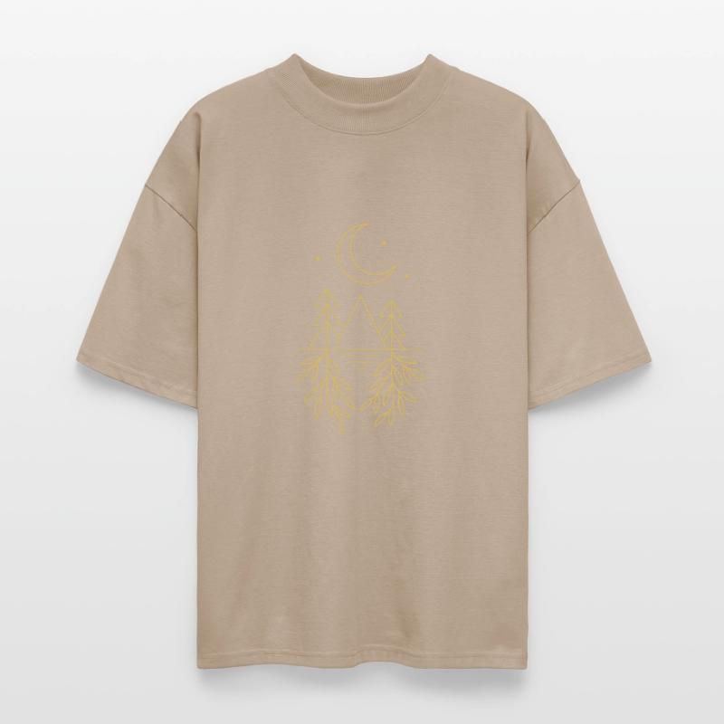Lunar Reflection – Minimal Gold Nature Symbol Desi