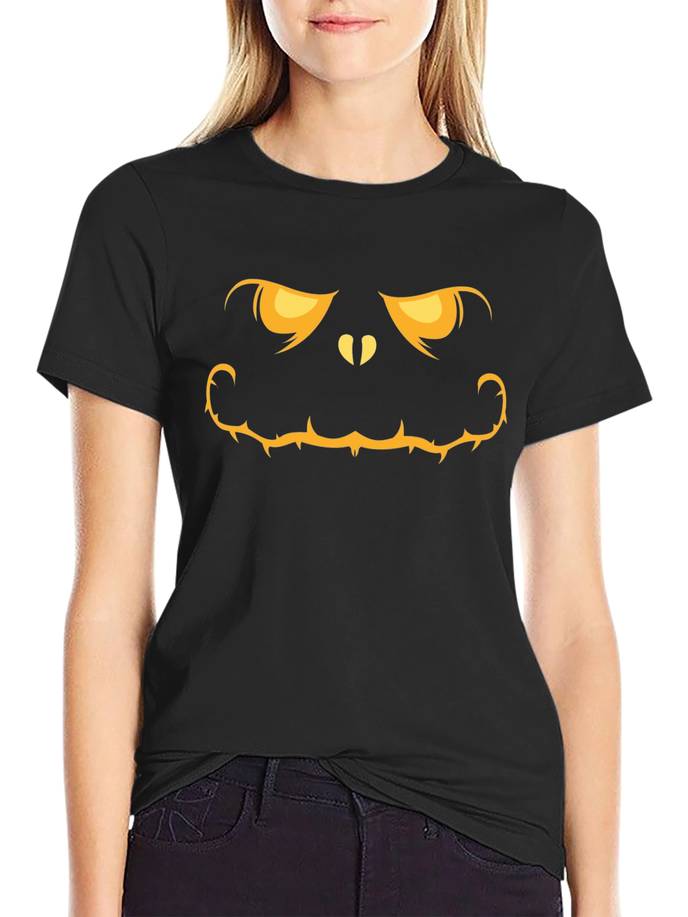 Spooky Pumpkin Face Graphic Tee