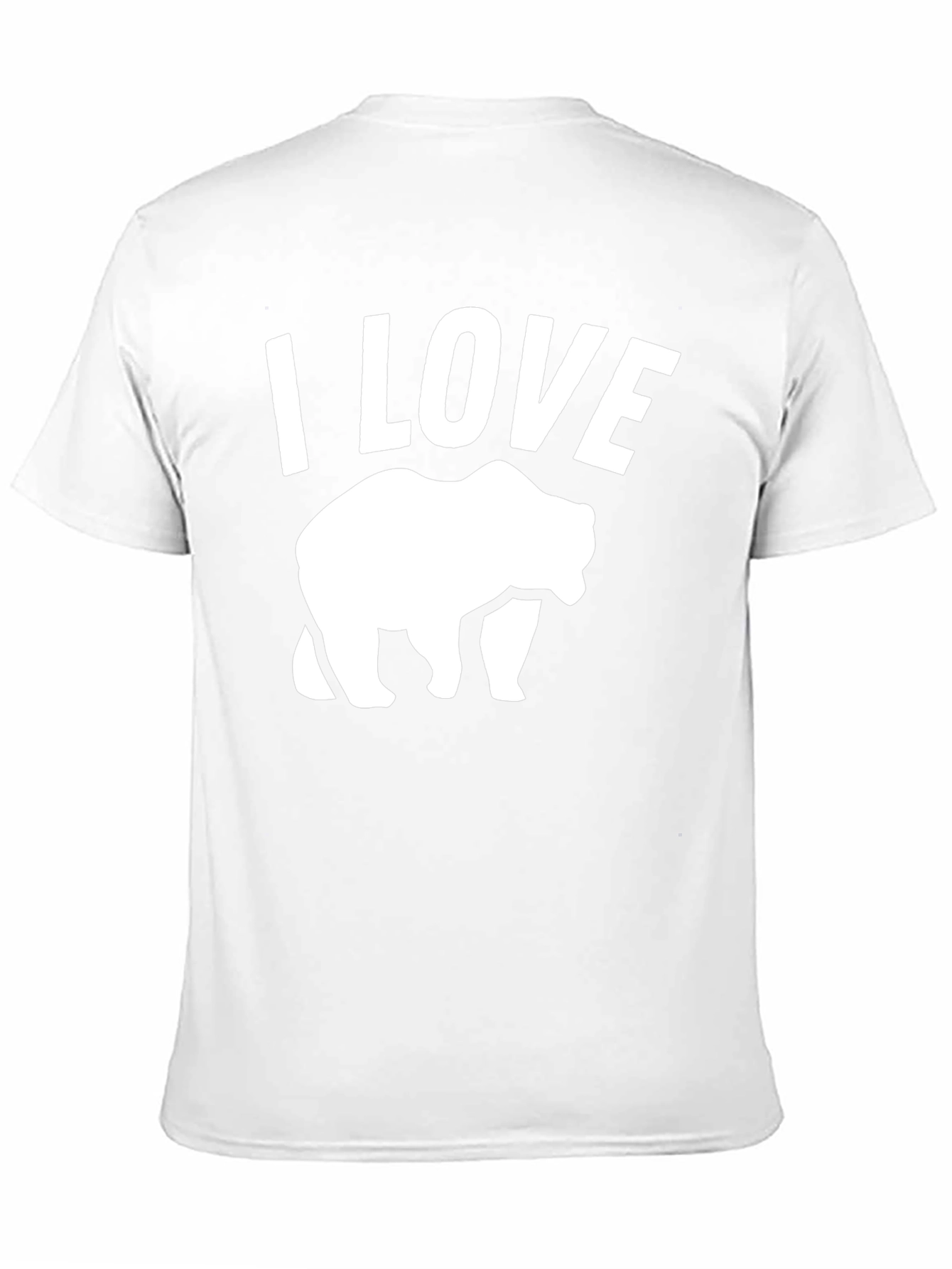 I Love Bears Black Graphic T-Shirt