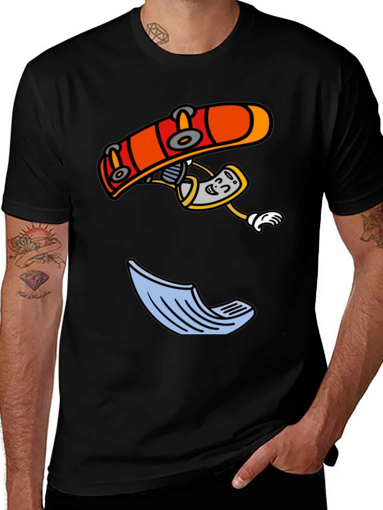 Skateboarding Cartoon T-Shirt