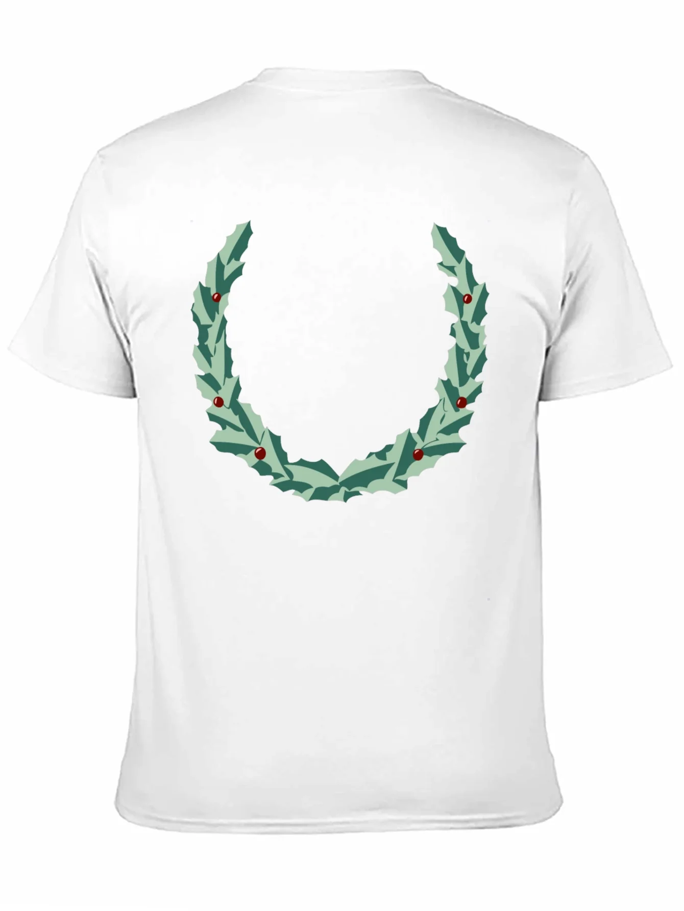 Holly Wreath Graphic Tee - Black