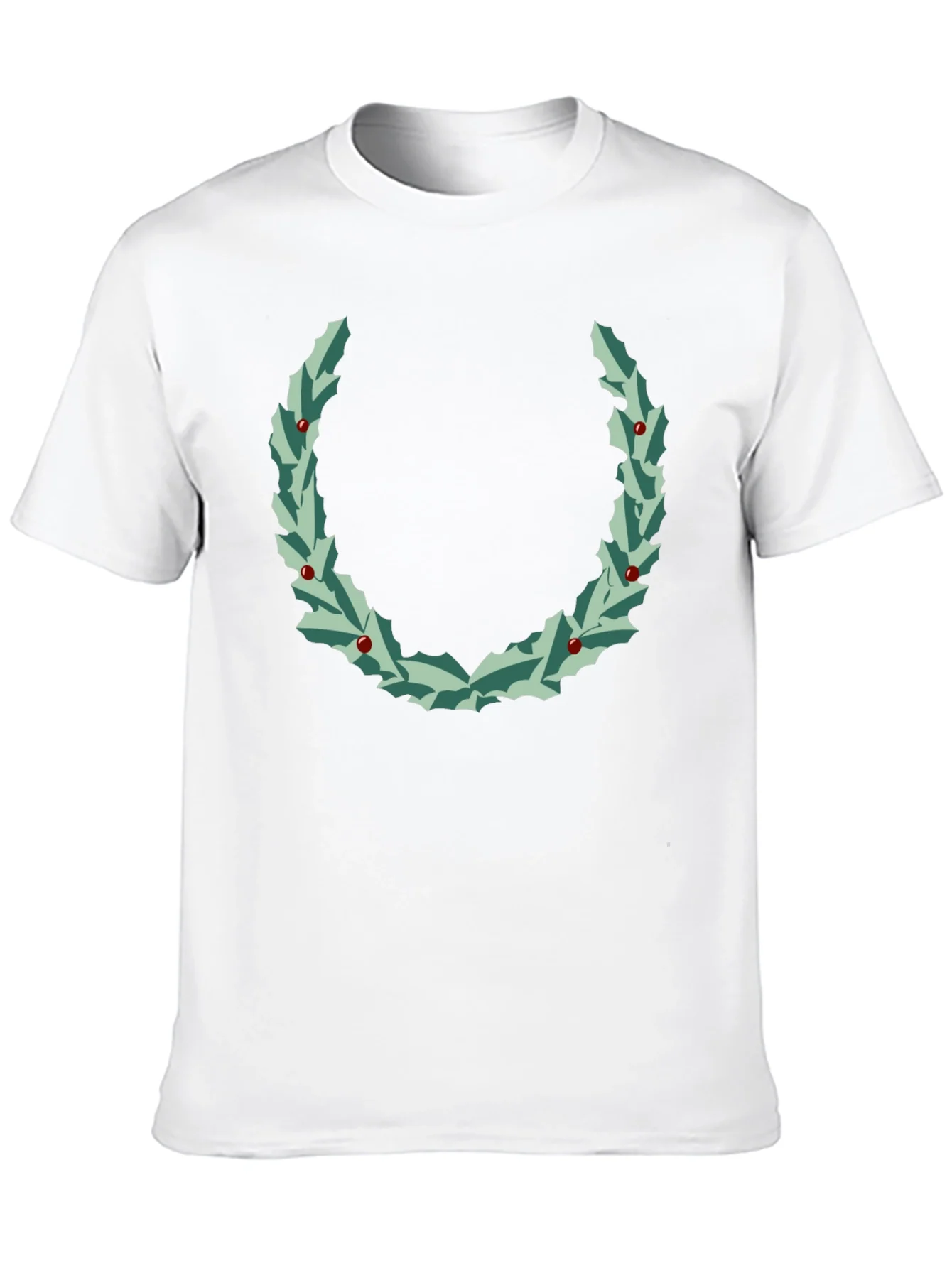 Holly Wreath Graphic Tee - Black