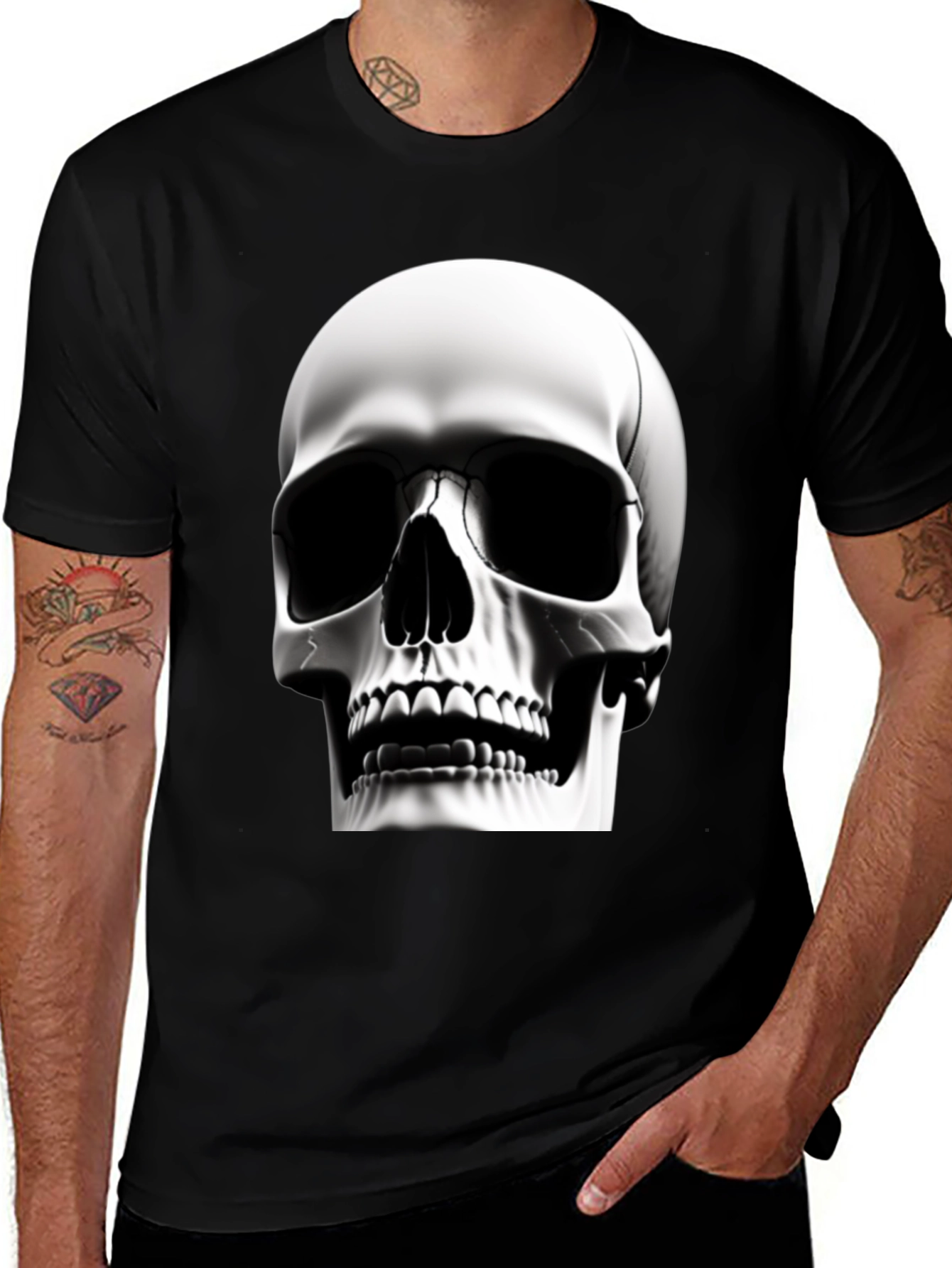 Skull Graphic Tee - Black T-Shirt for Men