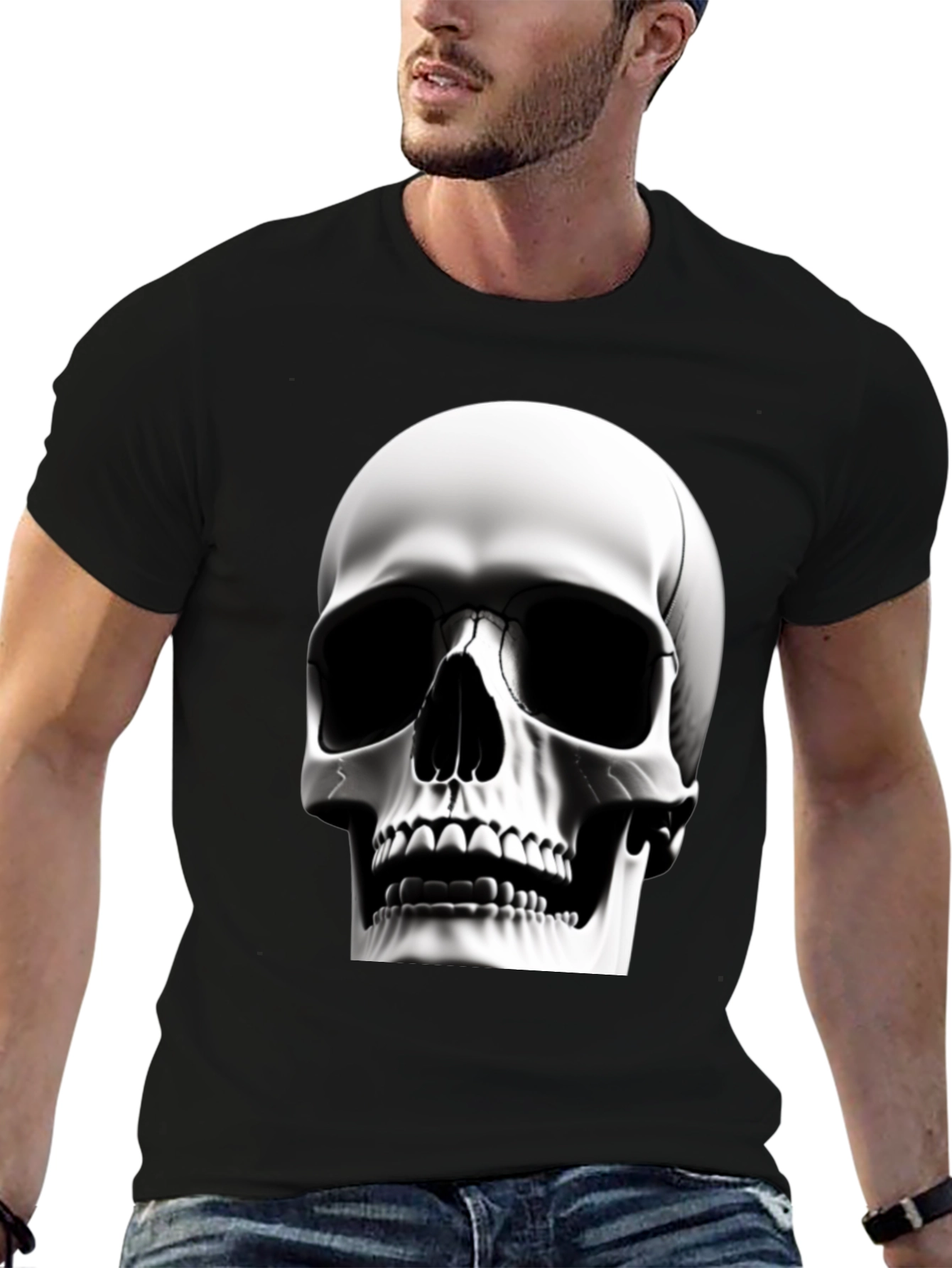 Skull Graphic Tee - Black T-Shirt for Men