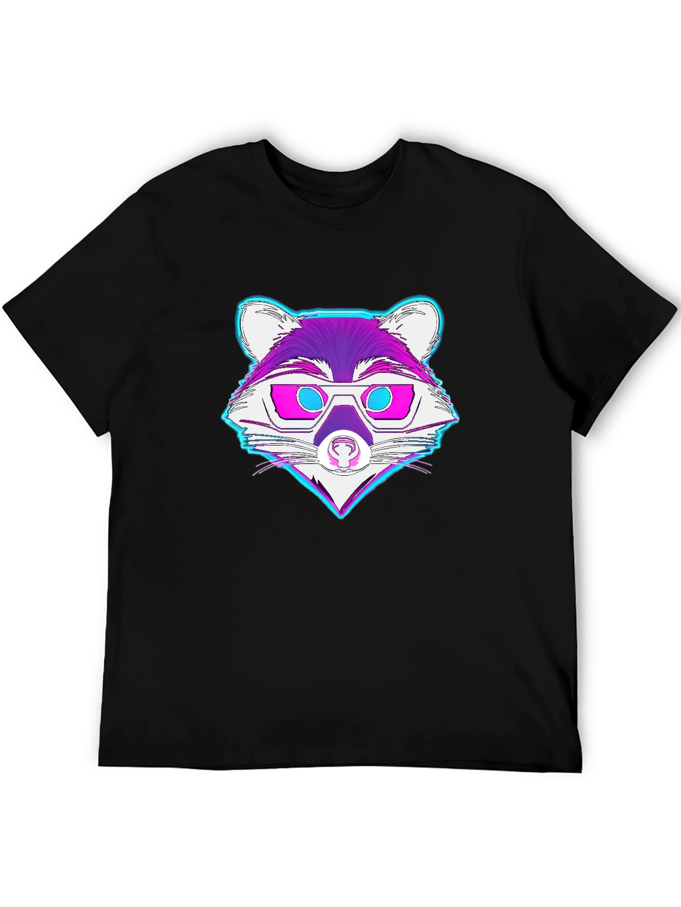 Retro Raccoon Graphic Tee - Cool Animal Design