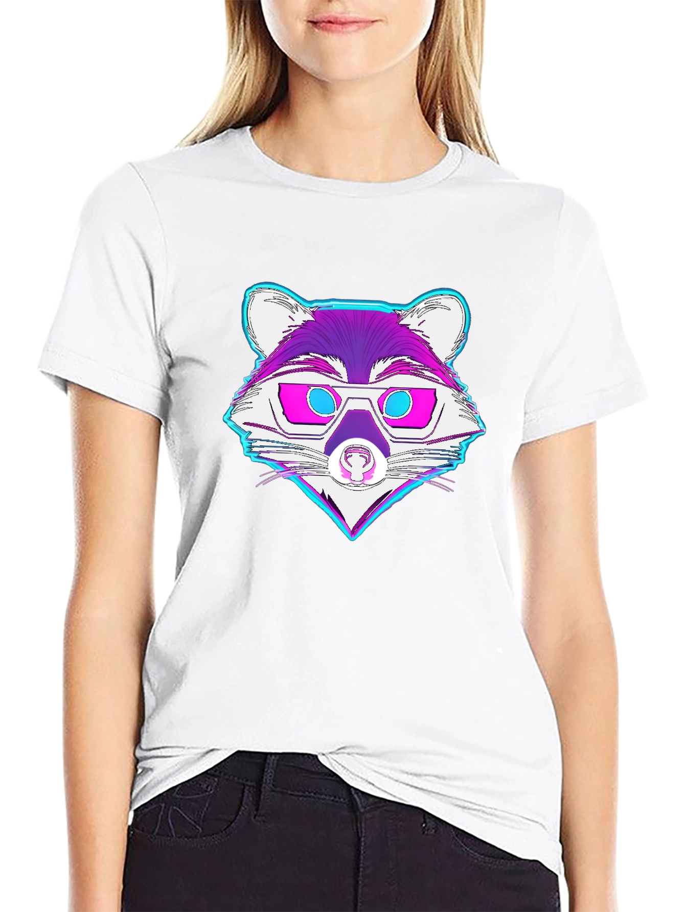Retro Raccoon Graphic Tee - Cool Animal Design