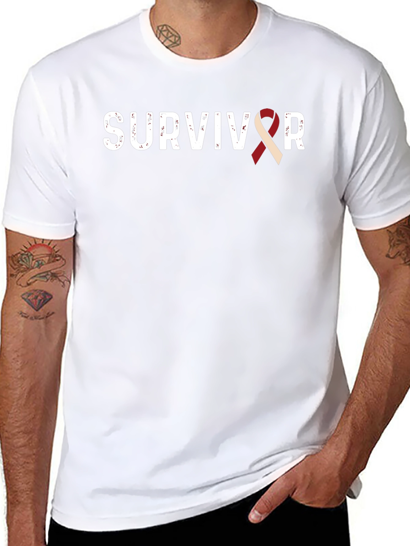 Survivor Ribbon Graphic T-Shirt