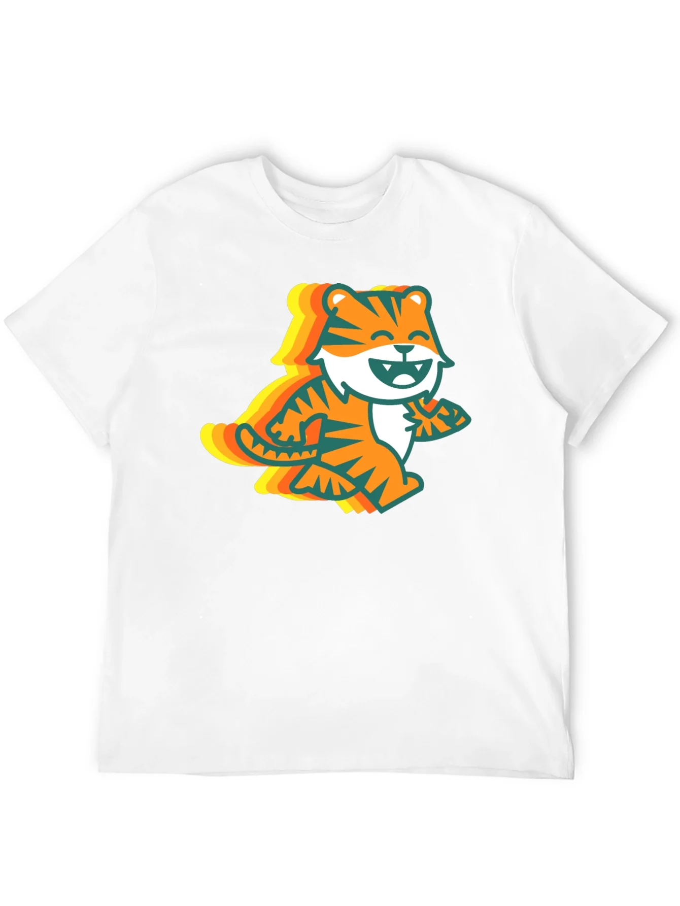 Retro Tiger Graphic Tee - Black