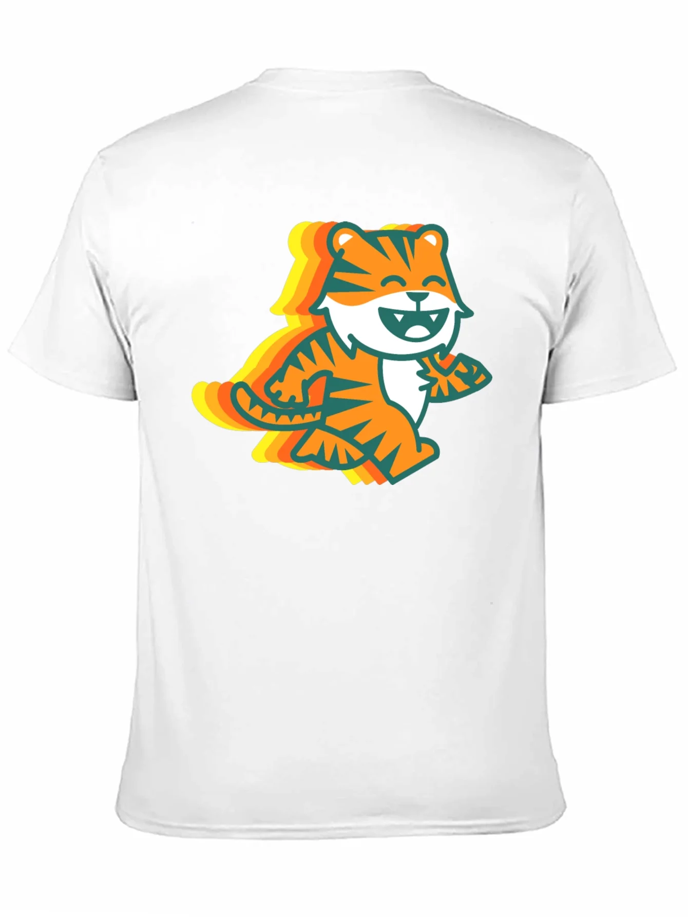 Retro Tiger Graphic Tee - Black