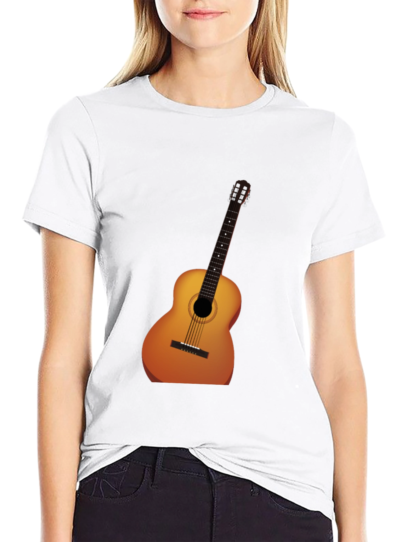 Acoustic Guitar Graphic Tee - Musician Style