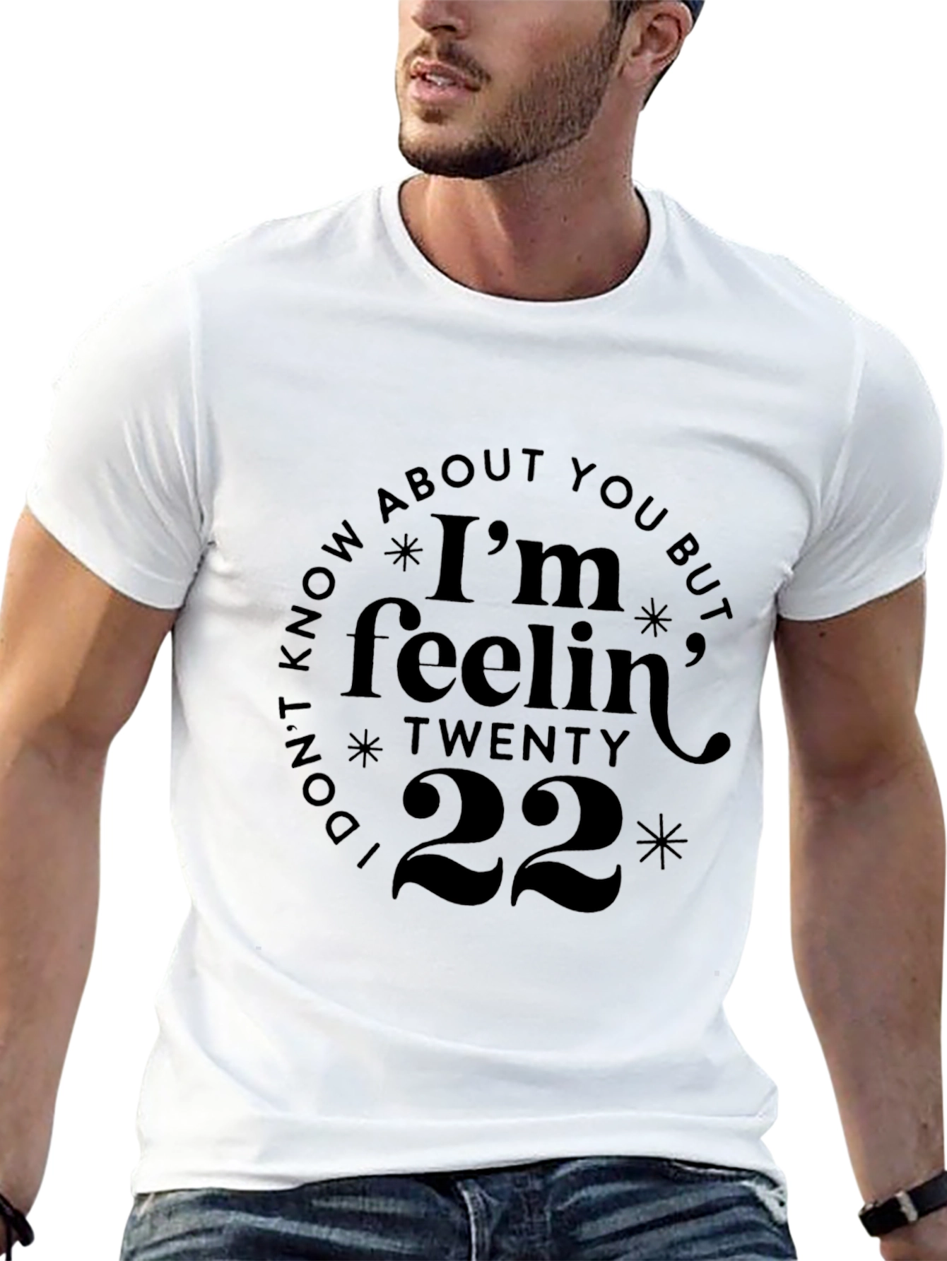 Im Feelin Twenty 22 Black Graphic T-Shirt